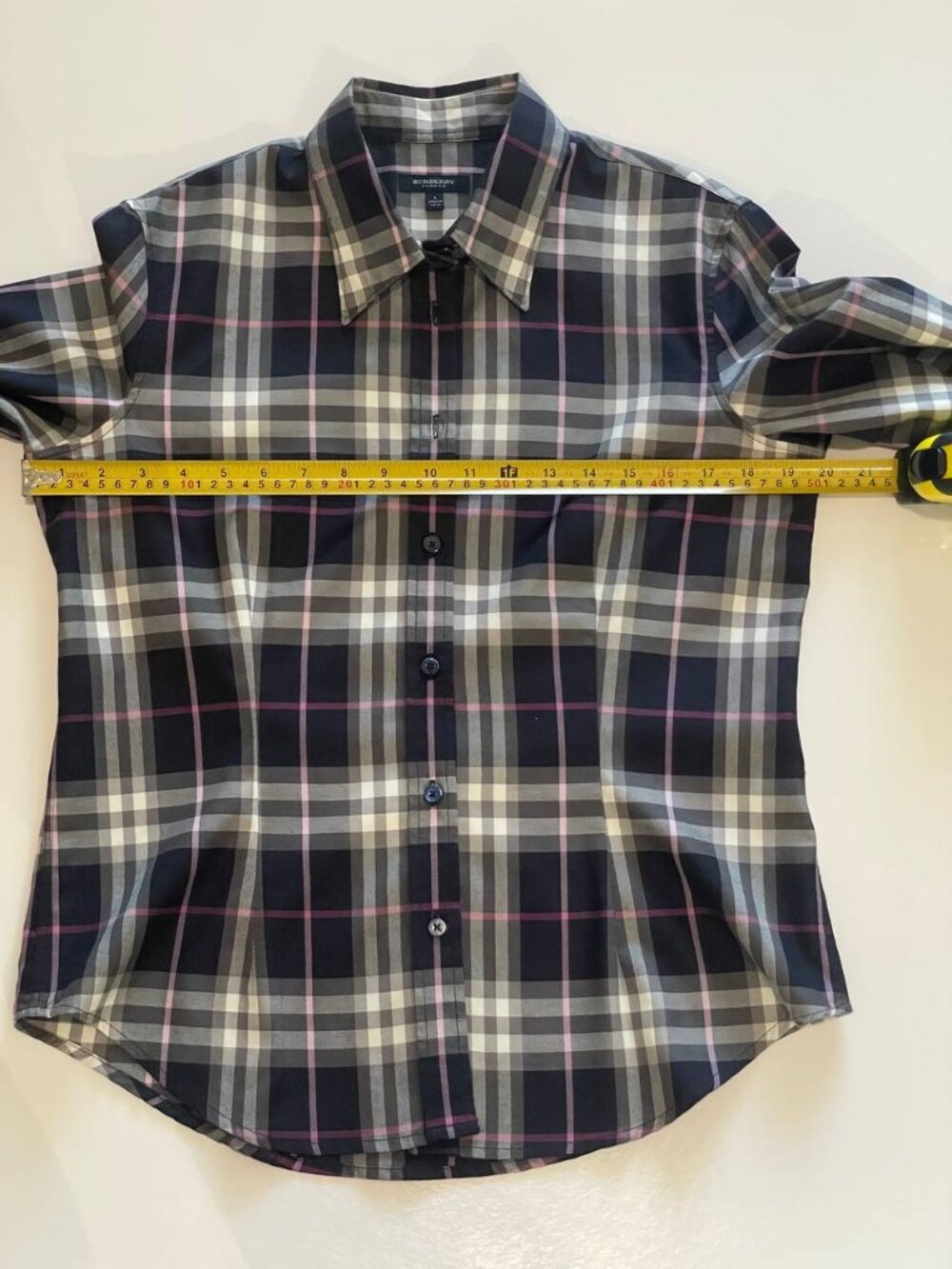 Burberry Womens Plaid Shirt Nova Check Cotton L Fits M EUC - Picture 9 of 11